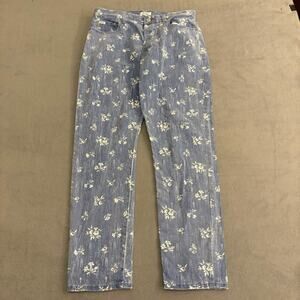 Polo Ralph Lauren Callen High Rise Slim Blue Floral Print Denim Jeans W30
